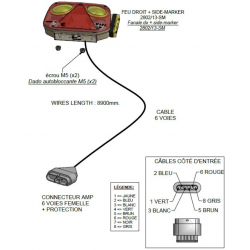 FEU DROIT + CÂBLE 8,9M (ESP)