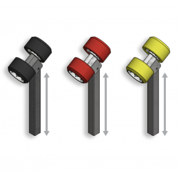 DOUBLE ROULEAUX Ø120 SUR CHANDELLE 40 H 500