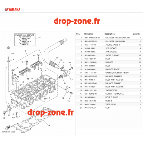 Culasse GP1800R HO 22/ FX HO 22/ FX HO Cruiser 22